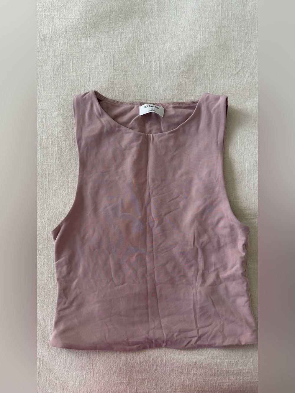 Aritzia Babaton Sculpt Tank Dusty Mauve NWOT M — Discontinued Elevated Basic